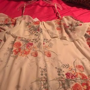 Chiffon flower blouse